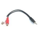 RiteAV 6-Inch 35mm to RCA Stereo Female Cable