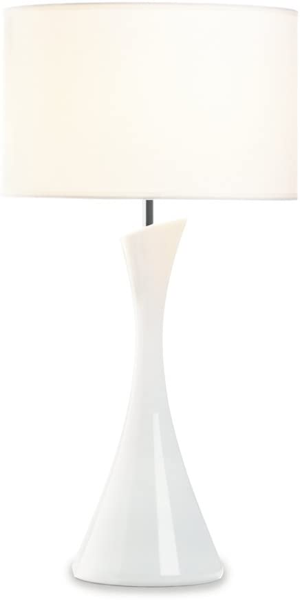 Zings & Thingz 57073513 White Modern Table LAMP, 12.5 x 12.5 x 24