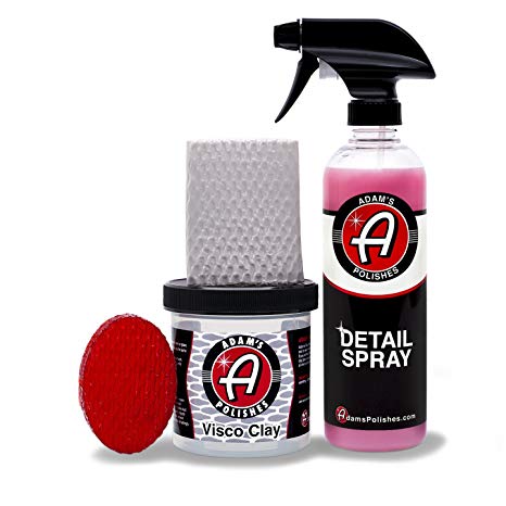 Adam's Visco Professional Detailing Clay Bar - Safely Remove Contamination From All of Your Exterior Surfaces (Combo Kit)
