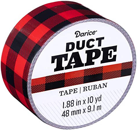 Darice Patterned Buffalo Plaid, 1.88 Inches x 10 Yards Duct Tape, Multicolor