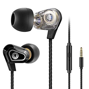 Beexcellent GM-900 in-Ear Earbud Headphone with Mic, Natural High-Fidelity Sound Noise Isolation Running Earphone for Android iPhone Samsung PC Tablet All 3.5mm Interface Device