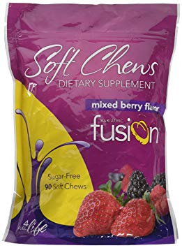 Bariatric Fusion Dietary Multivitamin Supplement Soft Chews Mixed Berry for Gastric Bypass and Sleeve Gastrectomy, 90 count