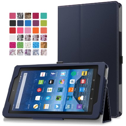 MoKo Fire 7 2015 Case - Slim Folding Cover for Amazon Fire Tablet 7 inch Display - 5th Generation 2015 Release Only INDIGO