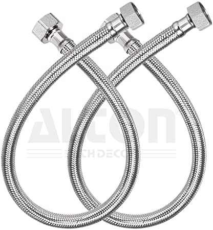 Alton ALT2005 18-Inch, 304 Grade Stainless Steel Connection Pipe, (2 Pec Set)