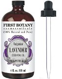 Bulgarian Lavender Essential Oil with a Glass Dropper - Big 4 fl oz - 100 Pure and Natural Lavender Oil with Premium Quality and Therapeutic Grade - Ideal for Aromatherapy Massages for Pain Relief Anxiety and Stress Relief Hair Care and Skin Care Bug Repellent  Head aches and Migraines Acne Treatment and more