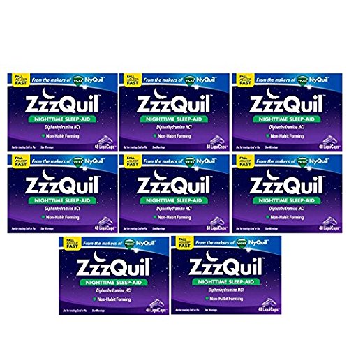 ZzzQuil Nighttime Sleep Aid LiquiCaps 48 ct, Package May Vary (8 pack)