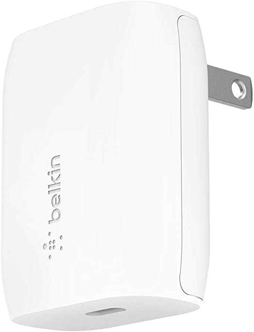 Belkin USB-C Wall Charger 18W w/ 4ft USB-C to Lightning Cable (iPhone Fast Charger for iPhone 11, 11 Pro, 11 Pro Max, XS, XS Max, XR, X, 8, 8 Plus) iPhone Charger, iPhone Wall Charger