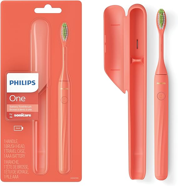 Philips Sonicare HY1100/01 Philips One By Sonicare Battery Toothbrush, Miami Coral, Hy1100/01, Miami Coral, 1 count (Pack of 4)