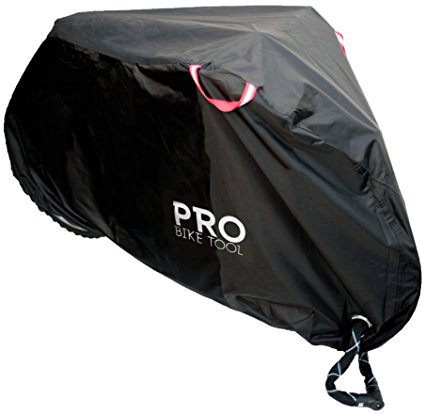 Pro Bicycle Cover for Outdoor Bike Storage - Large or XL - Heavy Duty Ripstop Material, Waterproof & Anti-UV - Protection from All Weather Conditions for Mountain, 29er, Road, Cruiser & Hybrid Bikes