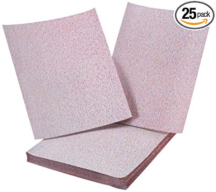 Sungold Abrasives 11112 9-Inch by 11-Inch 320 Grit Sanding Sheets Stearated Aluminum Oxide, 25-Pack