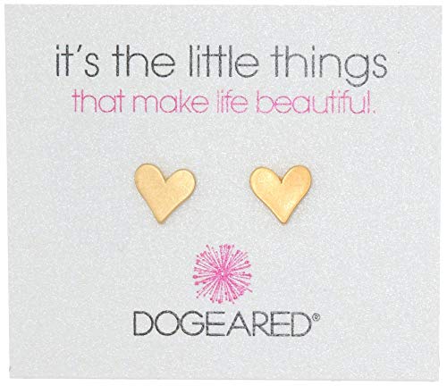 Dogeared"It's the Little Things" Heart Post Earrings
