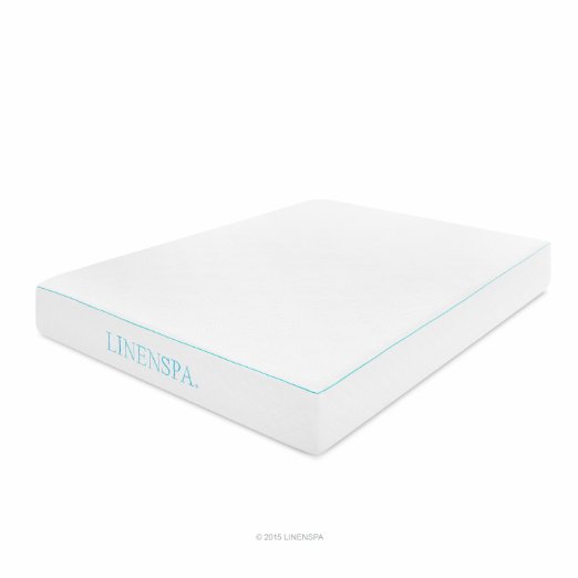 LINENSPA 10 Inch Gel Memory Foam Mattress - Dual-Layered - CertiPUR-US Certified - Medium Firm - 25 Year Warranty - Twin Size