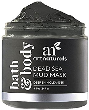 ArtNaturals Dead Sea Mud Mask - for Face, Body & Hair 8.8 oz, 100% Natural and Organic Deep Skin Cleanser - Clears Acne, Reduces Pores & Wrinkles - Ultimate Spa Quality - Mineral Infused Additive Free