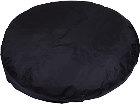 DOITOOL Round Hot Tub Cover Pool Dust Cover Water- Resistant Solar Spa Cover Hot Tub Thermal Solar Blanket Cover, Outdoor Living Covers- Black