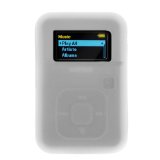 BIRUGEAR Clear White Rubber Soft Silicone Skin Cover Case for SanDisk Sansa Clip Plus 4GB 8GB