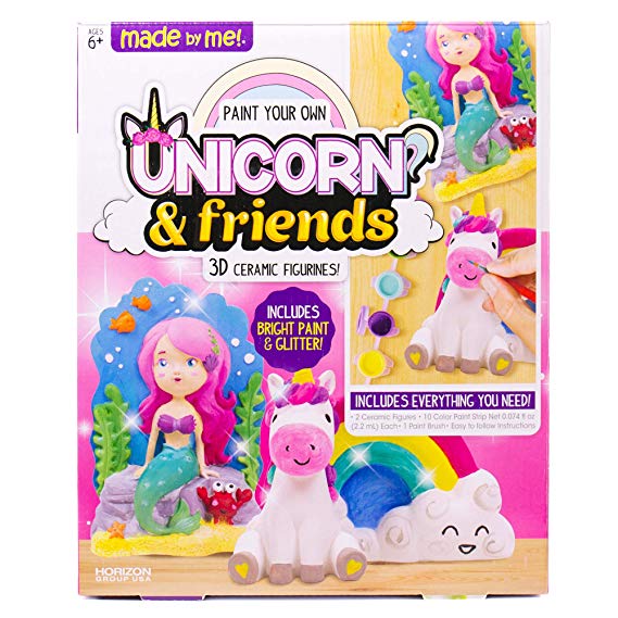 Made By Me Paint Your Own Unicorn Pals, Includes an Easy To Paint Unicorn, Rainbow & More by Horizon Group USA, Multicolored