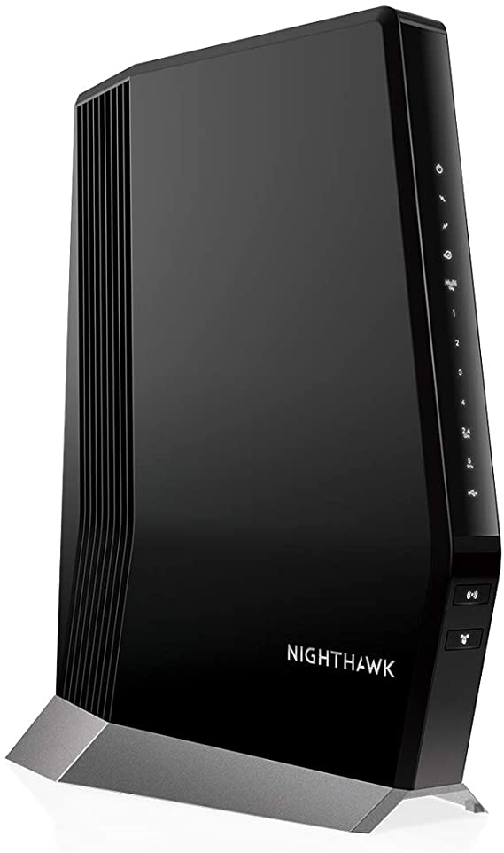 NETGEAR Nighthawk Cable Modem WiFi 6 Router Combo (CAX80) - Compatible with Cable Providers Including Xfinity by Comcast, Spectrum, Cox | Cable Plans Up to 2 Gigabits | AX6000 WiFi 6 Speed, DOCSIS 3.1