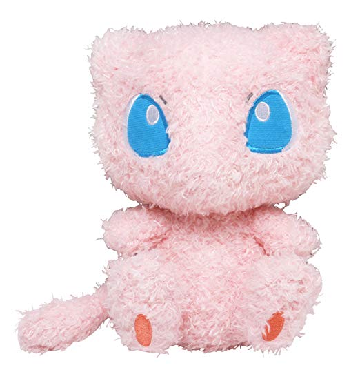 Sekiguchi Pokemon Moko Fluffy Mew Stuffed Plush, 6"