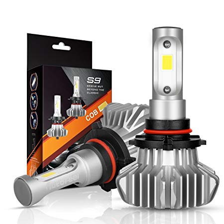 9005/HB3 LED Headlight Bulbs Hi/Lo Beam Conversion Kit, Autofeel S9 series Super Bright CSP chips LED Automotive Headlamp 6000K Xenon White (2 Pack)