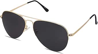 SOJOS Men's Women's Aviator Sunglasses, Classic Semi Metal Frame INSPIRATION SJ1106