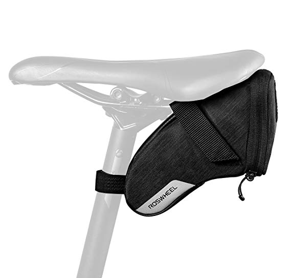 Roswheel Essentials Series 131470 Water Resistant Bike Saddle Bag Bicycle Under Seat Pouch for Cycling Accessories