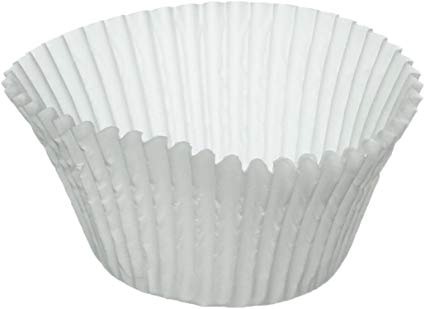 100 White Large Jumbo Texas Muffin / Cupcake Cups White flutted Cupcake Liners Baking Cups