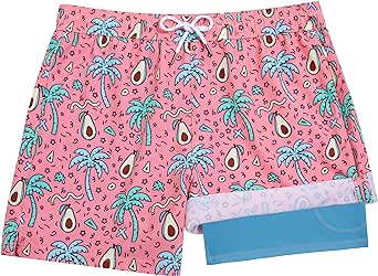 BRISIRA Boys Swim Trunks Swim Shorts Compression Boxer Brief Liner Bathing Suit Swimsuit Anti-Chafe Toddler Kids Youth Teen