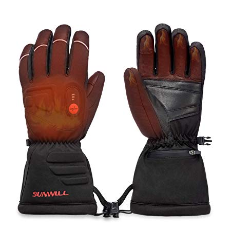Heated Gloves Electric Hand Warmer Rechargeable Powered Li-ion Battery up to 6 Hours, Snow Winter Warm Outdoor Cycling, Motorcycle, Hiking, Snowboarding, Battery Men Women