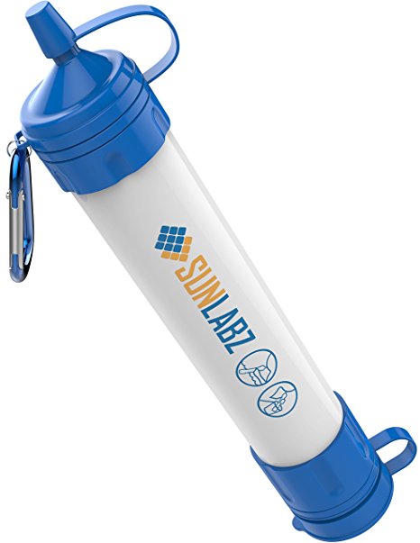 SunLabz Water Filter Straw - Chemical-Free Survival Water Purifier with Premium 0.01micron Ultra Filtration Membrane