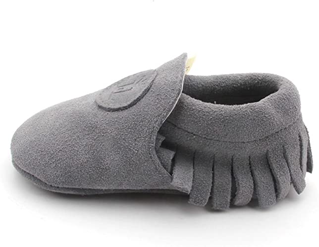 Liv & Leo Baby Boys Girls Moccasins Soft Sole Crib Shoes Slip-on 100% Leather - Classic Collection