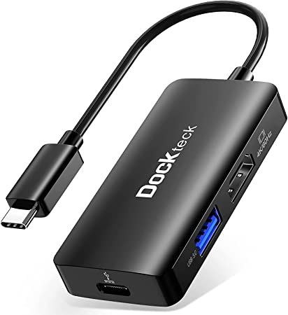 USB C Hub HDMI Adapter 4K 60HZ, Dockteck 3-in-1 USB C Hub Dongle with 4K HDMI, Type C 100W Power Delivery and USB 3.0 Port, for MacBook Pro/Air, iPad Pro/ Air, XPS, Pixelbook and More