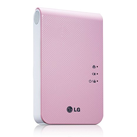 New LG Portable Mobile Pocket Photo PD241T Printer [Pink] (Follow-up model of PD239) Bluetooth Wireless Printing for iOS, Android and Windows OS