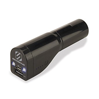 SCOSCHE 2600 PBC71R GoBat 3-In-1 12V USB Car Charger with 2600 mAh Portable Battery Pack and Built-in Flashlight
