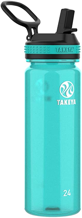 Takeya Tritan Sports Water Bottle with Straw Lid, 24 oz, Ocean