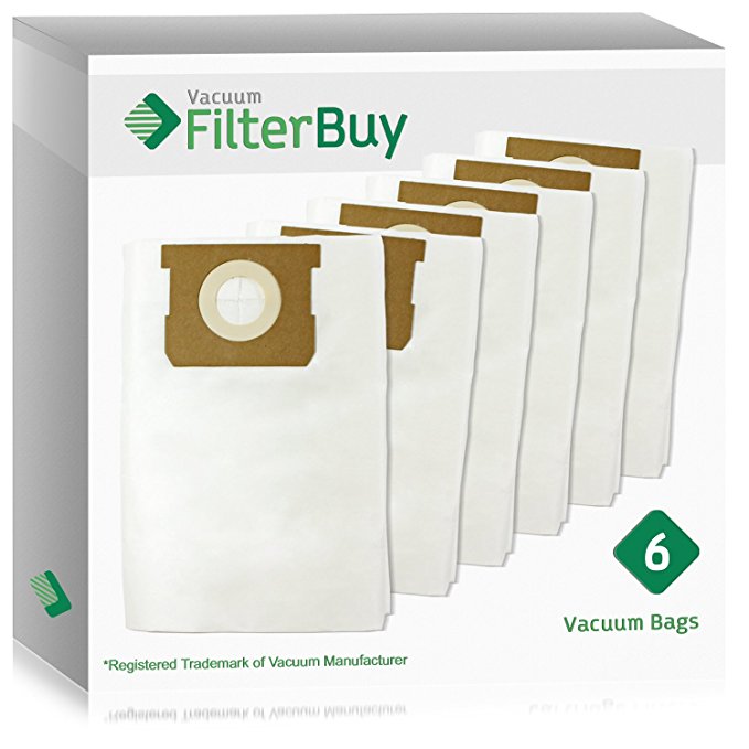 6 - FilterBuy VacMaster Compatible Dust Bags. Designed by FilterBuy to fit VacMaster & Shop-Vac Vacuum Cleaners.