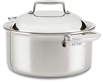 All-Clad SD755086 18/10 D7 Stainless Steel 7-Ply Bonded Construction Dishwasher Safe Oven Safe Round Oven Stock Pot, 8-Quart, Silver