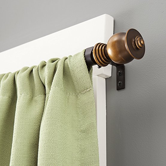 Kenney Parker Window Curtain Rod, 48 to 86-Inch, Oil Rubbed Bronze