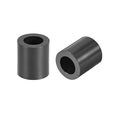 uxcell ABS Round Spacer Washer 5.4mm ID 9mm OD 10mm Length for M5 Screws Block Black 250Pcs, for 3D Printer TV Wall Mount Outlet Pegboard Motorbike