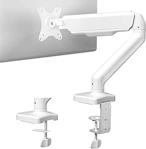 VIVO Single 17 to 32 inch Monitor Height Adjustable Counterbalance Mechanical Arm Desk Stand, Classic, Universal VESA Mount, White, STAND-V001OW