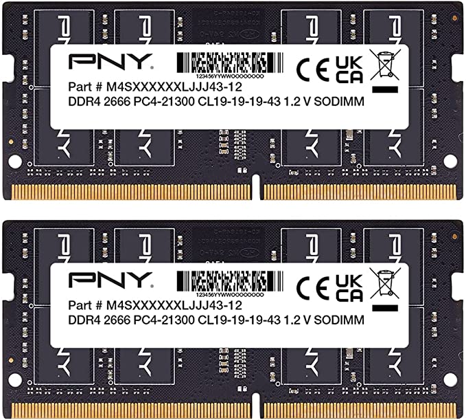 PNY 16GB (2x8GB) Performance DDR4 2666MHz Notebook Memory Kit – (MN16GK2D42666)