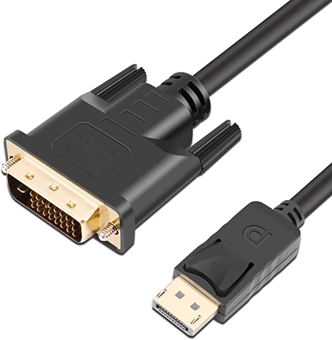 A-technology Display Port to DVI Cable 1080P is a DisplayPort DP to DVI-D Male to Male Adapter Cable for Dell, HP, Lenovo, ASUS etc (10Ft, dp to dvi Cable)