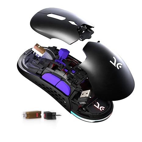 Kreo Chimera RGB Wireless Gaming Mouse with Hot-swappable Switches and 7 Programmable Buttons | Swappable Shells and Switches Included | Adjustable DPI Upto 8000 | Lightweight and Durable (Wireless)