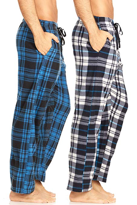 DARESAY Multipack of Men’s Microfleece Pajama Pants/Lounge Wear with Pockets
