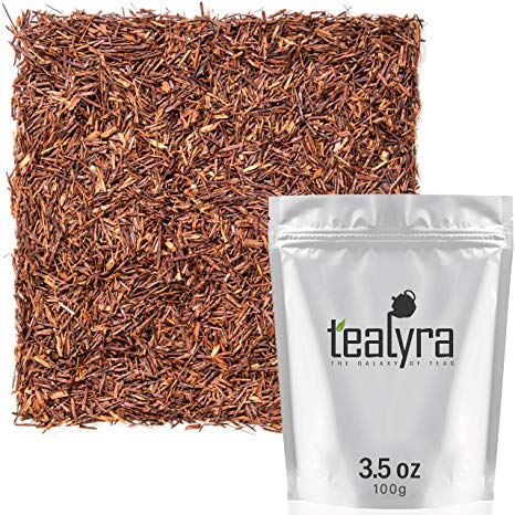 Tealyra - Pure Rooibos Herbal Tea - African Red Bush Loose Leaf Tea - High in Antioxidants - Relax - Detox - Low Blood Pressure - Kids Welcome - Caffeine-Free - Organically Grown - 113g (4-ounce)