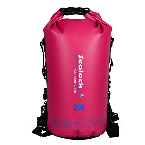 Sealock Inflatable Waterproof Dry Bags For Kayaking, Camping, Boating, Rafting, Hiking,Snowboarding Skiing and Fishing