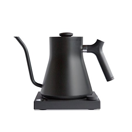 Fellow Stagg EKG Electric Pour-over Kettle For Coffee And Tea, Matte Black, Variable Temperature Control, 1200 Watt Quick Heating, Built-in Brew Stopwatch
