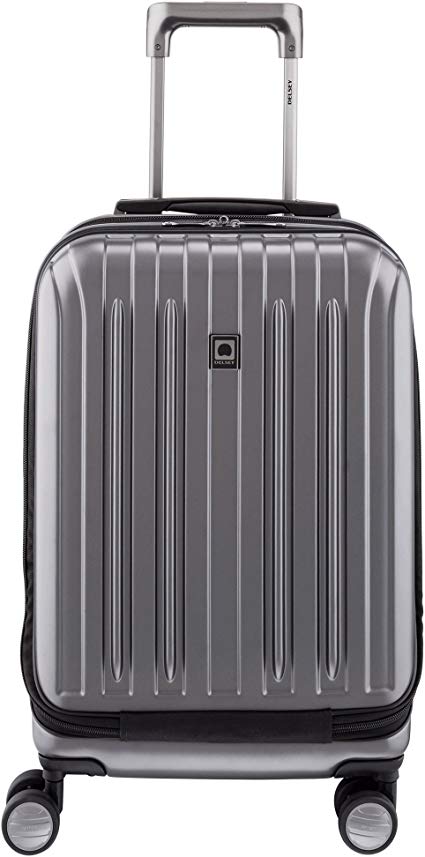 Delsey Luggage Helium Titanium International 19” Carry-on Expandable Spinner Trolley (One size, Carbon Grey)