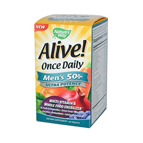 Nature's Way Alive! Once Daily Men's 50 plus Multi-Vitamin - 60 Tablets