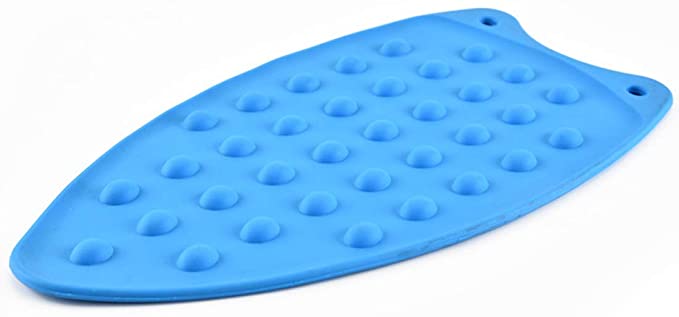 LeLehome Silicone Iron Rest Pad for Ironing Board Hot Resistant Mat-Blue