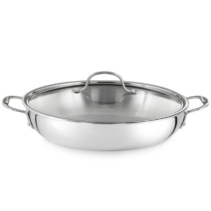 Calphalon Tri-Ply 12-Inch Stainless Steel Everyday Pan with Cover